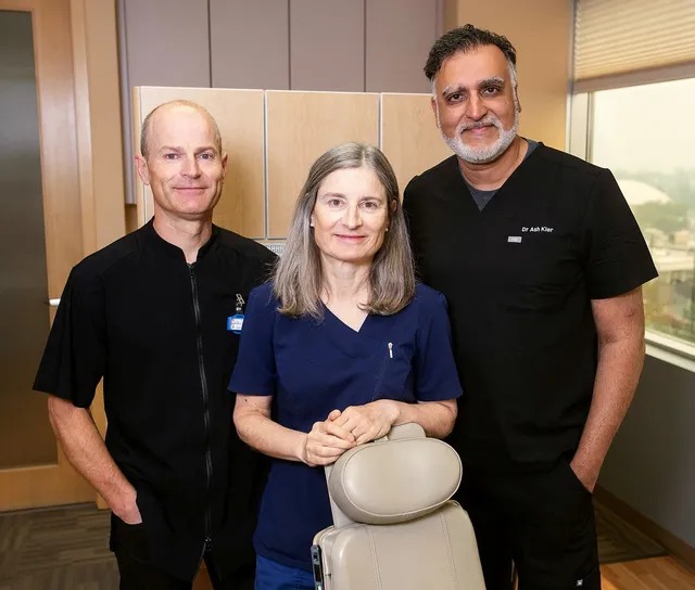 Dr. Kler, Dr. Sutherland and Dr. Armstrong of Blue Bird Dental in Kamloops
